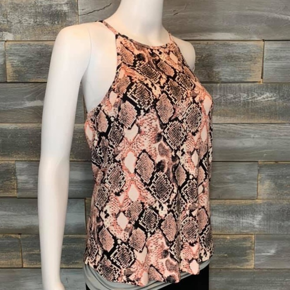 Pink snakeskin tank